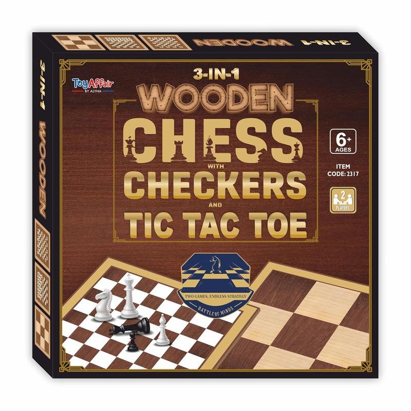 WOODEN CHESS 3 IN 1